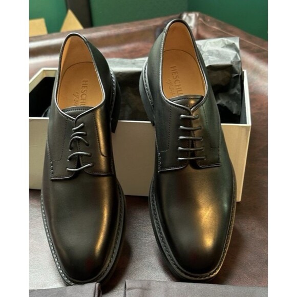Herschung Men’s Dress Shoe Black Size 10 Leather EU 43 Lace Up New Paris 1934 main image 7
